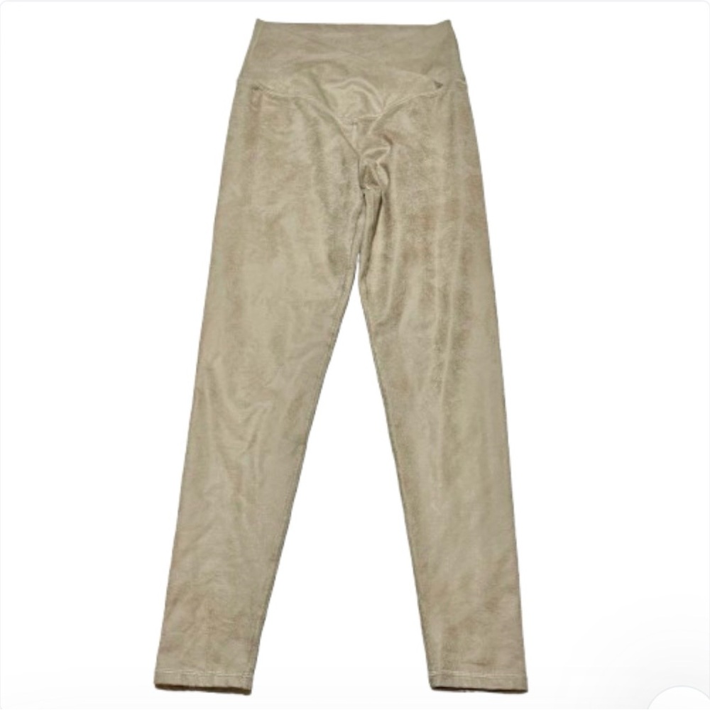Aerie Offline Leggings Size M The Hugger High Waisted Crossover Crackle Soft Oat